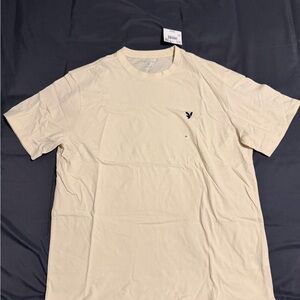 American Eagle Outfitters Cream Short Sleeve Tee